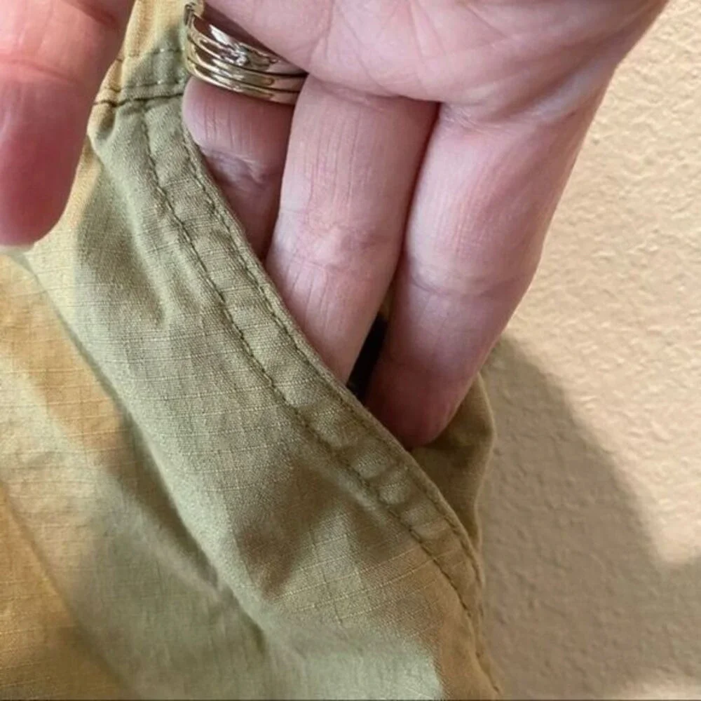 The Childrens Place Cargo Shorts Boys 6 Khaki Excellent Ripstop Adjustable Waist